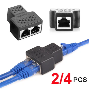 1-2 способа подключения сетевого кабеля RJ45 LAN Ethernet, разъем-разветвитель, адаптер для док-станций для ноутбуков, быстрая прямая доставка