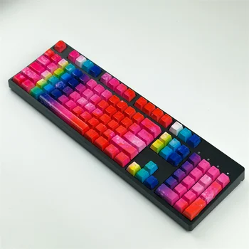 108 Клавиш/комплект Rainbow Keycap ABS С Подсветкой Starry Key Caps Для Механической клавиатуры MX Switch OEM Profile