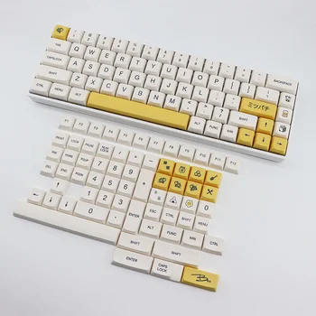 137 Клавишных колпачков Honey Milk Keycaps PBT Keyboard Keycap XDA Profile Сублимационный молочно-белый колпачок для английской механической клавиатуры