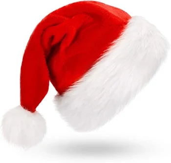 2022 Новогодняя Толстая Рождественская шляпа для взрослых и детей, Рождественские украшения для дома, Рождественские подарки Санта-Клауса, Navidad Decor, Зимние шапки A +