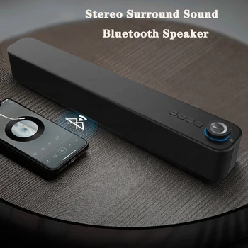 2023 Беспроводной мощный динамик Bluetooth, настольный компьютер, ноутбук, Длинная звуковая панель, сабвуфер, креативный подарок, USB Smart Stereo Audio