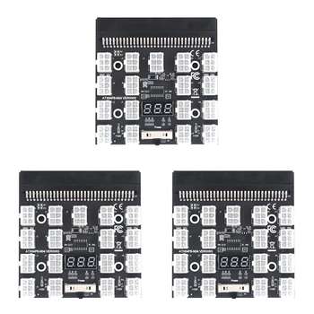 3X Breakout Board 17 Портов 6Pin светодиодный дисплей Модуль питания Серверная карта Адаптер Для HP 1200 Вт 750 Вт Блок питания GPU Miner для майнинга BTC