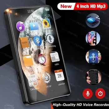 4-Дюймовый HD Mp3 Mp4 плеер с Полным сенсорным экраном Bluetooth 5,0 Walkman 256 ГБ Встроенный Динамик Музыкальный Плеер FM-радио Запись Электронной книги