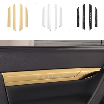 4 Шт. Внутренняя дверная панель из нержавеющей Стали Декоративная крышка подходит для Mitsubishi Pajero Montero v93 v97 v98 2007-2021