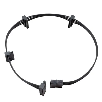 4Pin 1-5 IDE SATA 15Pin Кабель-разветвитель питания жесткого диска, шнур для ПК, 4-контактный кабель-адаптер для жесткого диска SATA