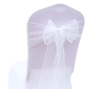 50 шт 18x270 см Прозрачные пояса для стульев из Органзы Бант-Накладка Дизайн Стула для душа Новобрачных Украшение Свадебной вечеринки Банкета