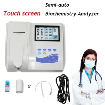 BC300 Биохимический анализатор с полуавтоматическим сенсорным экраном, полуавтоматический машинный анализатор уровня глюкозы в крови, тестер жидкости в организме + принтер