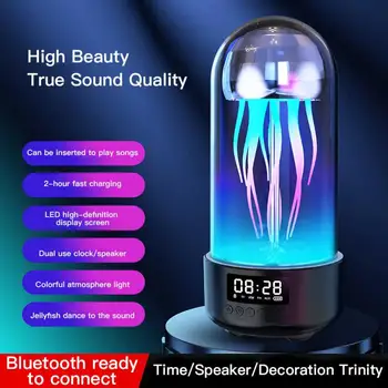 Bluetooth-Динамик, Мини-Портативная Звуковая коробка в виде Медузы, Длительный срок службы, Прохладная атмосфера, Свет, Качество звука HIFI, Поддержка TF-карты