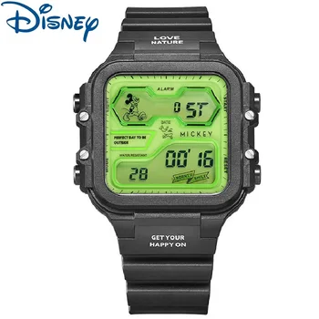 Disney, лидирующий бренд, оригинальные мужские цифровые квадратные спортивные наручные часы, корпус из сплава, Супермен, Многофункциональные водонепроницаемые мужские Новые часы Time