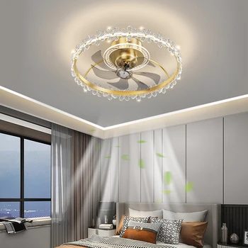 JJC Smart LED потолочный вентилятор с подвижной головкой, вентилятор для домашней спальни, вентилятор для спальни, кабинет
