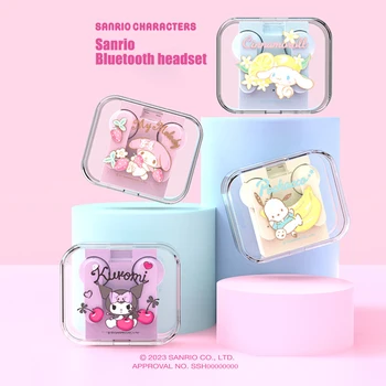 Kawaii Sanrio Аниме Bluetooth-Гарнитура, Милые Беспроводные наушники Cinnamoroll Pochacco My Melody, Мультяшные Оригинальные подарки для детей