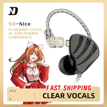 ND NICE headphones hi-fi кабель часто представляет собой посеребренные бинауральные наушники диаметром 0,75 мм с 2-контактным интерфейсом, напечатанные на 3D-принтере спортивные наушники для бега.