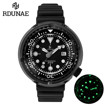 RDUNAE/RETANGULA Outdoor большого диаметра модные сапфировые люминесцентные мужские механические часы для дайвинга 6105 7010
