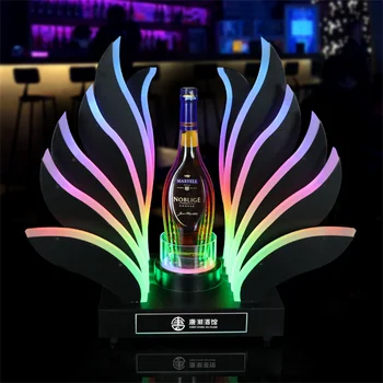 RGB-подсветка Акрилового Шампанского, Подставка для бутылки Вина со светодиодной подсветкой, Подставка для демонстрации Шампанского VIP Presenter, Подставка для Бутылки Glorifier