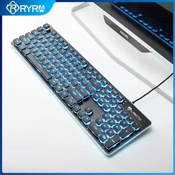 RYRA Проводная Механическая Клавиатура Keycaps С подсветкой PBT 104 Клавиши PC Gamer Клавиатура с Защитой От ореолов RGB LED Подсветка Для Mac Windows