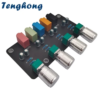 Tenghong 1 Вход 4 Выхода AUX, Переключатель Пассивного аудиосигнала, Переключатель источника звука, Регулятор громкости, Независимое управление