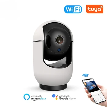 Tuya Smart 1080P Wifi IP-камера для домашней безопасности, камера ночного видения, двухстороннее аудио для Alexa Google Home