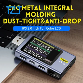 TZT FNIRSI FNB58 USB Измеритель напряжения Тока Вольтметр Амперметр Type-C Тестер быстрой зарядки QC/PD Приманка (с Bluetooth)