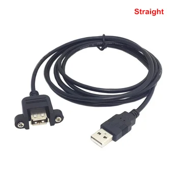 USB 2.0 Прямой, левый и правый Угловой разъем USB 2.0 A для подключения кабеля-удлинителя под углом с отверстием для крепления на панели 25 см 1,5 м