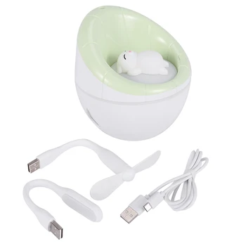 USB-увлажнитель в форме дивана, мини-прохладный увлажнитель объемом 350 мл воды, отключение одним нажатием для домашнего офиса, спальни (зеленый)