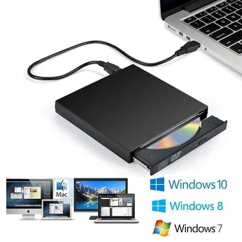 USB2.0 Универсальный внешний привод для записи CD-RW, Универсальный проигрыватель DVD/CD-дисков, тонкий внешний оптический привод