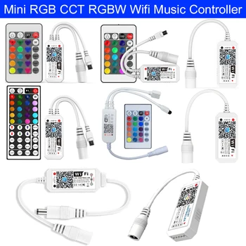 Wifi RGB RGBW Одноцветный светодиодный Контроллер IR RF 24Key 44Key Пульт Дистанционного Управления С Затемнением 5050 WS2811 WS2812B Пиксельная светодиодная лента