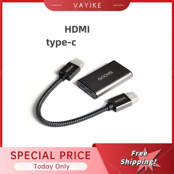 Адаптер HDMI-Type-c для головного дисплея GOOVIS Young, конвертер HD 4K, портативный видеоадаптер USB-c Черный
