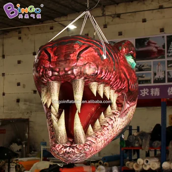 Бесплатная ЭКСПРЕСС-доставка, подвесная надувная голова динозавра длиной 1,5 м, яркое украшение, наполненная воздухом персонализированная модель головы монстра