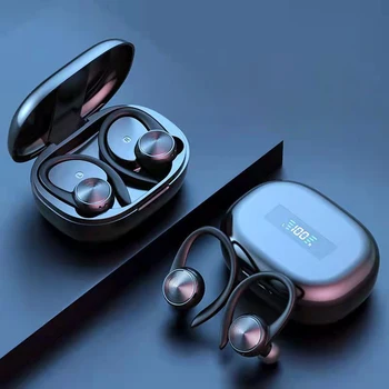 Беспроводные Bluetooth-наушники, водонепроницаемые спортивные Bluetooth-крючки для ушей, Наушники Hi-Fi, Стереомузыкальные наушники с микрофоном