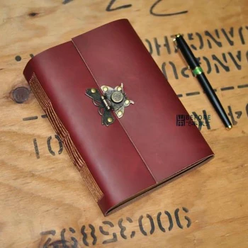 Блокнот ручной работы из натуральной кожи в европейском стиле, кожаный блокнот, Дорожный дневник Размер B6
