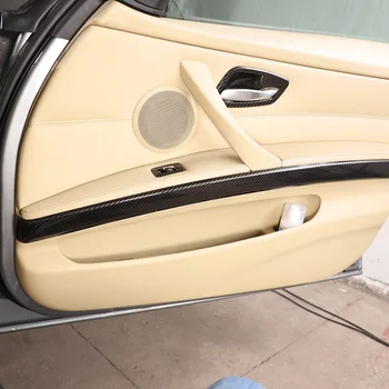 Для BMW 3 серии E90 E92 2005-2012 Автомобильная внутренняя дверь Подлокотник Боковая декоративная полоса Накладка ABS Аксессуары для интерьера автомобиля