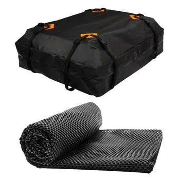 Дорожная сумка для тяжелых условий эксплуатации на крыше автомобиля, черная водонепроницаемая сумка для хранения багажа для просторного хранения