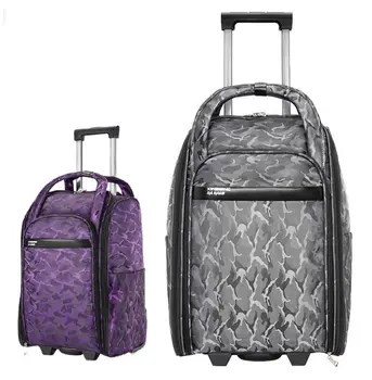 Женская дорожная сумка для багажа на колесиках, сумка на колесиках для путешествий, сумка-тележка, Оксфорд, большая емкость, 20 дюймов, дорожный чемодан на колесиках, сумка