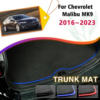 Задний Коврик для багажника Chevrolet Malibu MK9 2016 ~ 2023 2022 Автоматический Багажник Грузовой Лайнер Лоток Багажник Напольный Ковер Автомобильные Аксессуары