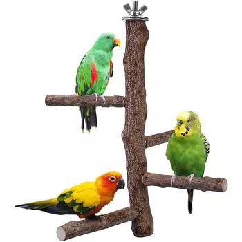 Игрушка-подставка для птичьего насеста, натуральное дерево, насест для попугая, Птичья клетка, ветка, насест, аксессуары для попугаев, какаду, попугайчики Ара V5U1
