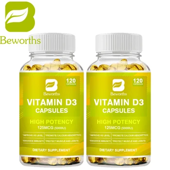Капсулы витамина D3 BW Укрепляют кости, зубы, сердце и нервы, повышают функцию иммунной системы, Добавка для женщин и мужчин