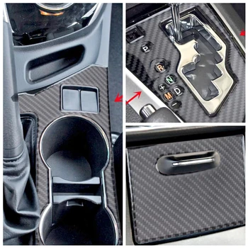 Карбоновый подстаканник для салона автомобиля, крышка панели коробки передач, отделка, наклейка, наклейки Для Toyota Corolla 2014-18, Автомобильные внутренние аксессуары