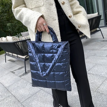 Классическая хлопковая женская сумка через плечо, повседневная сумочка с пряжкой, однотонная блестящая клетчатая сумка через плечо