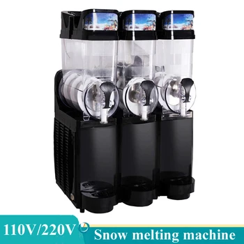 Коммерческая машина для приготовления слякоти, три чаши, Устройство для приготовления замороженных напитков, Устройство для приготовления смузи, машина для таяния снега из нержавеющей стали