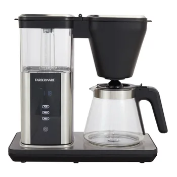 Кофеварка для приготовления высокотемпературной капельной кофе ZAOXI на 9 чашек, емкость 1,35 литра, Черная Кофеварка