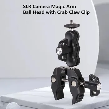 Металлический Супер Зажим с шаровой головкой 360 для Зеркальной камеры Magic Arm с Отверстием 1/4 