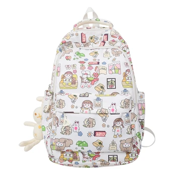 Милые мультяшные школьные сумки для девочек-подростков, японские рюкзаки Kawaii, Свежие ранцы, Женские сумки для отдыха или путешествий Большой емкости