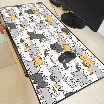 Милый коврик для мыши Кошка Аксессуары для ПК Коврик для клавиатуры Настольный коврик для компьютера и офиса Коврик для мыши Фирменный Протектор рабочего стола Ковры для клавиатуры