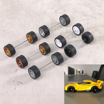 Модифицированная модель автомобиля с шинами 1: 64, автомобильные колеса для горячих колес с резиновыми шинами, базовые детали из АБС-пластика, игрушки для гоночных автомобилей