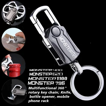 Мотоциклетный брелок для ключей, Многофункциональное кольцо для ключей, брелок для Ducati 821 Monster/Темный/в полоску