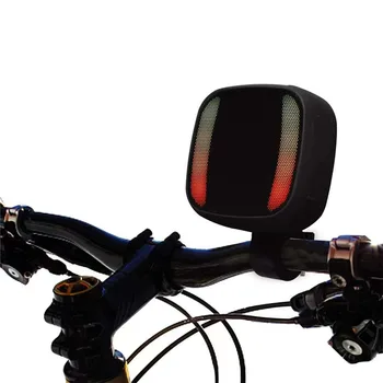 Мощный звук на ходу: водонепроницаемый Bluetooth-динамик на шее с многоцветной подсветкой для велосипедистов