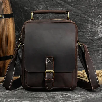 Мужская сумка Luufan из натуральной кожи, мужская сумка через плечо, сумки через плечо в стиле ретро, сумка из коровьей кожи, 2021, новая сумка 9500