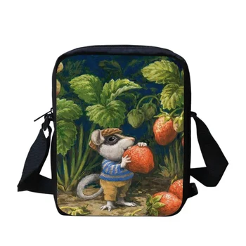 Мультяшная Холщовая детская сумка-Мессенджер с животным Рисунком, Регулируемая Сумка для отдыха и Путешествий, Повседневная Маленькая Школьная сумка через плечо