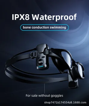 Наушники с костной Проводимостью Беспроводные Bluetooth-Наушники Mp3 Музыкальный Плеер Hifi 8G Memory IPX8 Водонепроницаемая Гарнитура для Плавания с Микрофоном