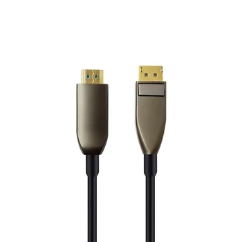 Новейший активный оптоволоконный кабель DP-HDMI с поддержкой 4K @ 60Hz AUX/HPD/HDCP2.1 Скорость передачи 21,6 Гбит/с